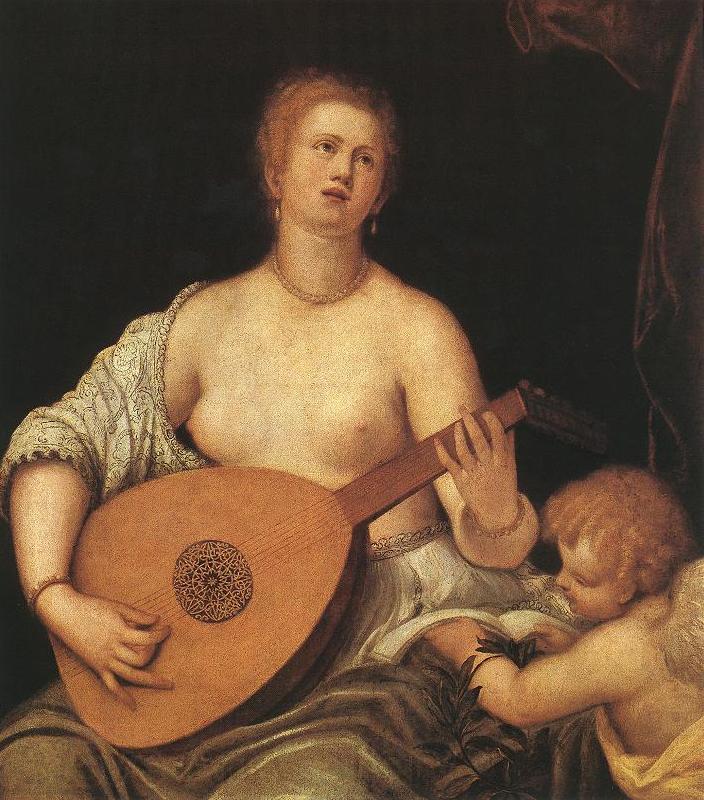 MICHELI Parrasio The Lute-playing Venus with Cupid ASG Norge oil painting art